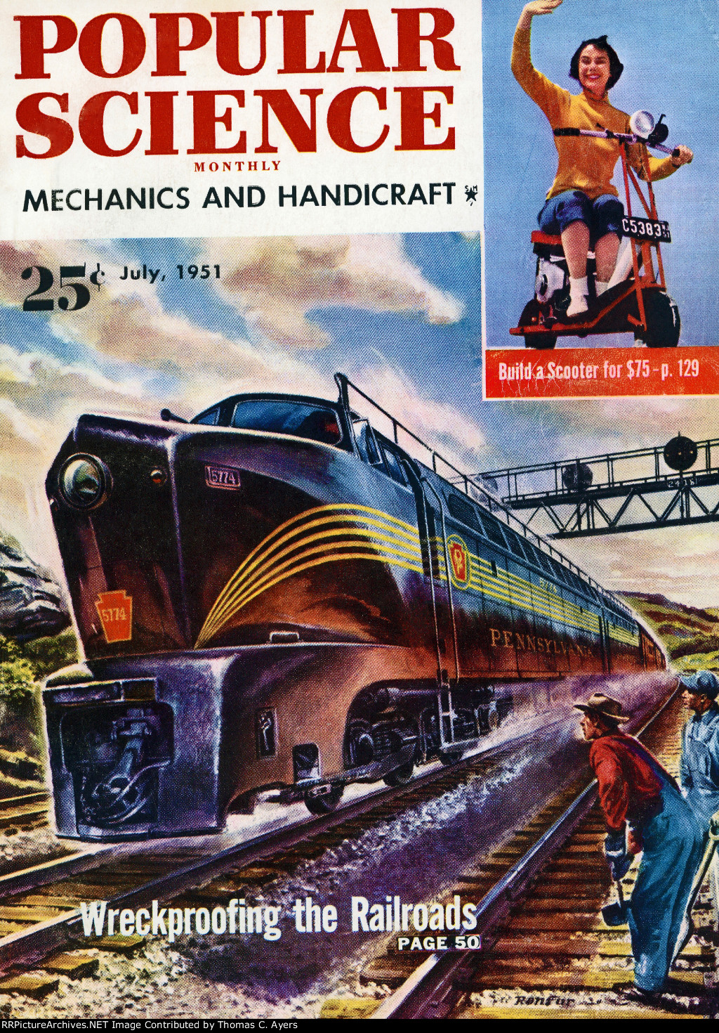 "Wreckproofing The Railroads," Front Cover, 1951